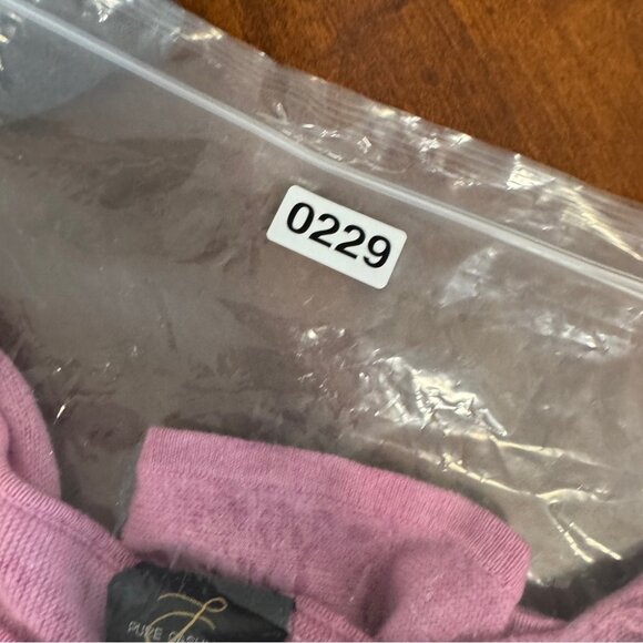 Pure Cashmere Pink Sweater Women’s 100% Cashmere Long Sleeve Hi-Low Hem Size M - Picture 12 of 12